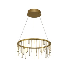 Golden 5461-18 SSG - Golden Lighting Lucerna Integrated LED 14in Chandelier in Stainless Steel Gold